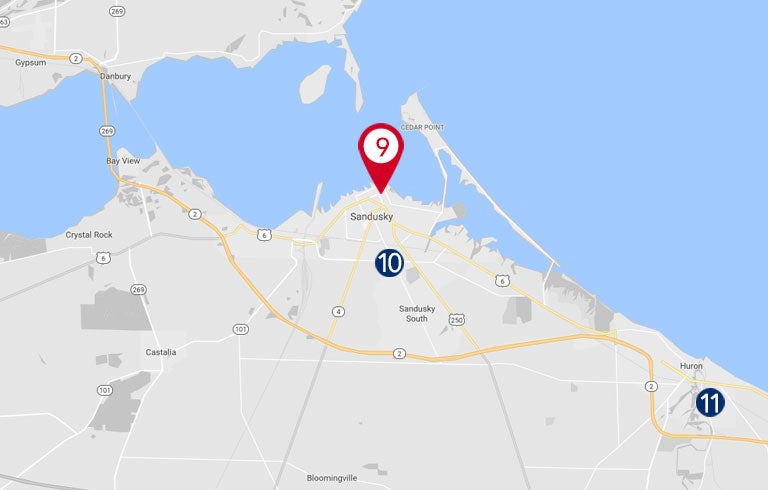 Retail location map erie