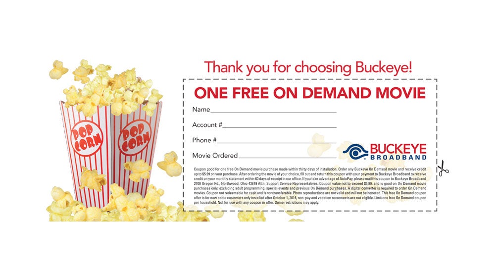 Free On Demand Movie Ticket Image