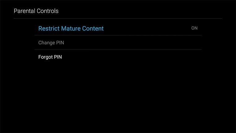 parental controls, forgot pin, change pin