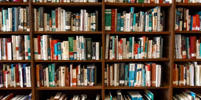 book shelves full of books