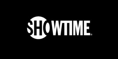 white showtime logo on a black background