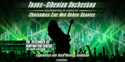 Promotional Poster for Trans-Siberian Orchestra at Huntington Center on December 3