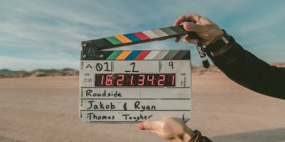 photo of movie clackerboard