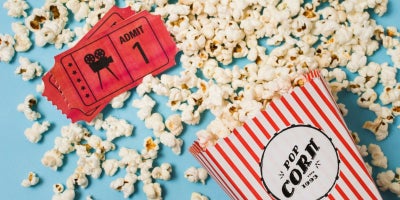 buckeye blog, popcorn and move ticket image, famous low-budget movies