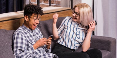 buckeye blog, speed matters, excited couple on phone, gig internet