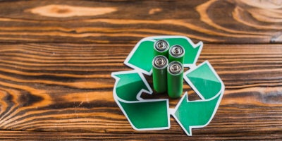 e waste, electronic waste recycling, image of batteries