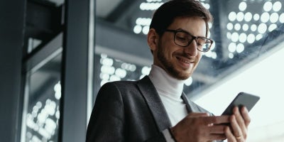 top business apps, business man on phone