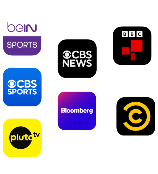 various channel logos available with superchannels