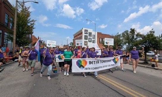 Members of various faith groups came together for the second year to march in the Toledo Pride parade to share a message of hope, love, and inclusion.