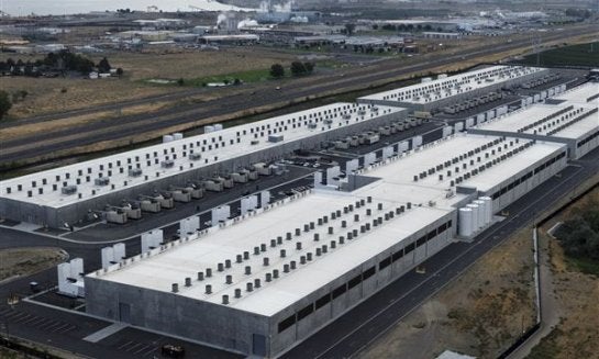 Amazon Web Services data center is visible on Aug. 22, 2024, in Boardman, Ore.