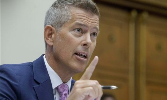Secretary of Transportation Sean Duffy testifies during a House Committee on Transportation and Infrastructure Oversight hearing on the Department of Transportation's Policies and Programs and Fiscal Year 2025 Budget Request on Capitol Hill on July 16 in 
