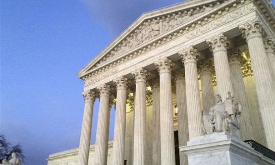The Supreme Court at sunset in Washington, Feb. 13, 2016.
