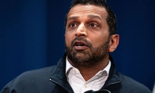 FBI Director Kash Patel speaks at a news conference on Oct. 30 announcing the arrests of suspects in a potential terrorist plot in Michigan.