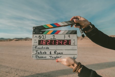 photo of movie clackerboard