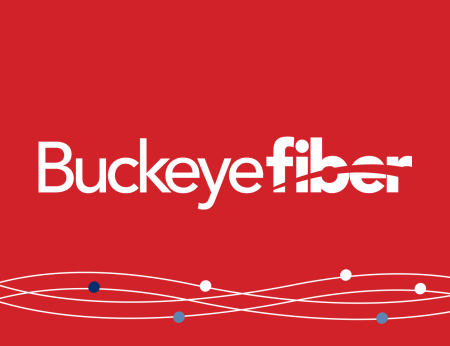 buckeye fiber logo on red background