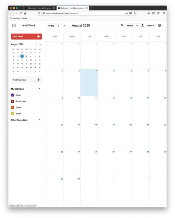 Buckeye Email - New Calendar