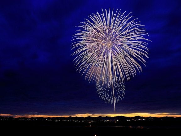 photo of fireworks against the night sky