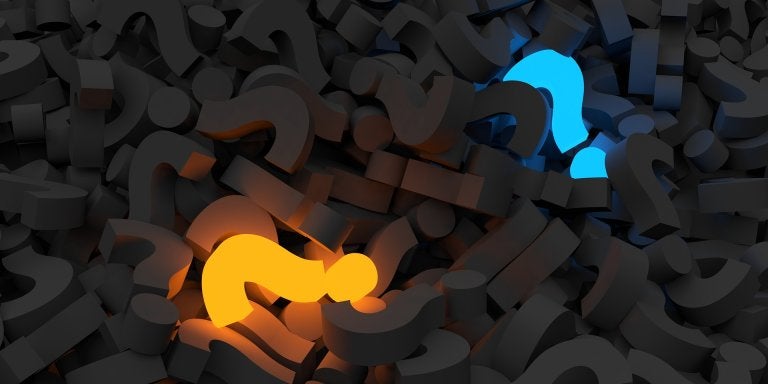 Photo of Neon Question Marks