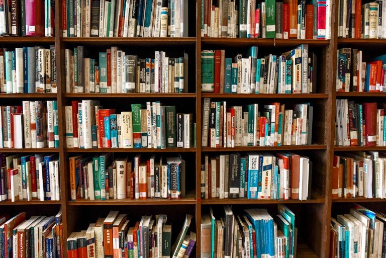 book shelves full of books