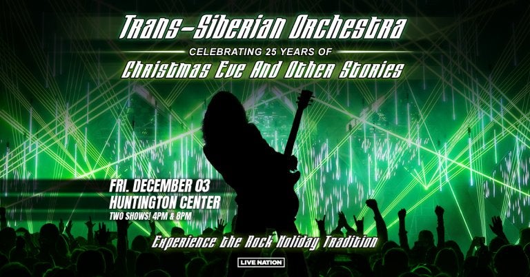 Promotional Poster for Trans-Siberian Orchestra at Huntington Center on December 3