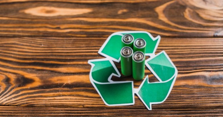e waste, electronic waste recycling, image of batteries