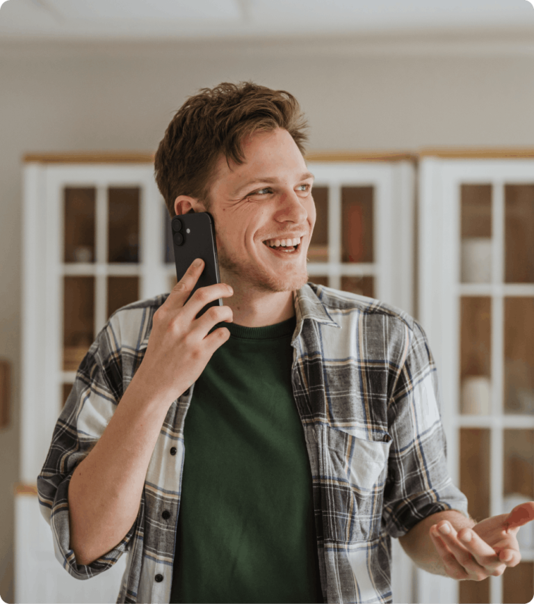 Man talking on phone